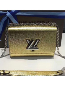 Louis Vuitton Twist MM Chain Bag in Metallic Epi Leather M50280 Gold 2019