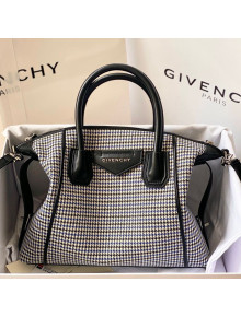 Givenchy Small/Medium Antigona Soft Bag in Houndstooth Canvas Black 2021