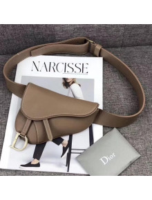 Dior Saddle Belt Bag in Smooth Calfskin Brown 2019