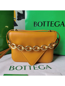 Bottega Veneta Mount Smooth Calfskin Small Chain Envelope Bag Cob Yellow 2021