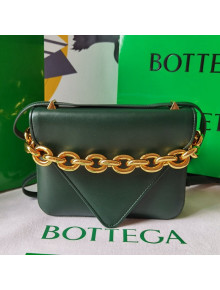 Bottega Veneta Mount Smooth Calfskin Small Chain Envelope Bag Raintree Green 2021