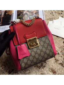 Gucci Padlock GG Supreme Backpack 498194 Red