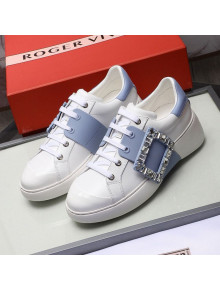 Roger Vivier Crystal Buckle Sneakers Blue 2020