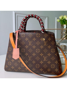 Louis Vuitton Monogram Canvas Montaigne MM Braided Top Handle Bag M44672 2019