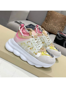 Versace Print Sneakers White/Pink/Yellow 25 2021