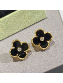 Van Cleef & Arpels Clovers Stud Earrings Black 2021 93