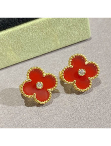 Van Cleef & Arpels Clovers Stud Earrings Red 2021 92