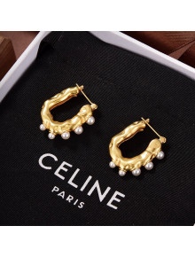 Celine Pearls Earrings CE2212118 Gold 2022