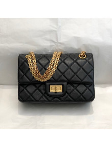 Chanel Mini 2.55 Aged Calfskin Classic Flap Bag AS0874 Black/Gold 2021