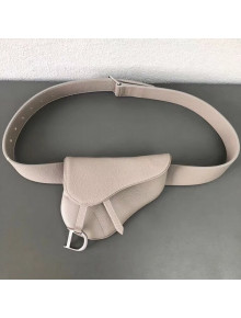 Dior Saddle Belt Bag in Grained Calfskin Grey 2019