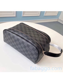 Louis Vuitton DOPP KIT Toilet Pouch in Damier Graphite Canvas N40127 2020