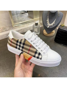 Burberry Check Calfskin Low-top Sneakers White 02 2021 (For Women and Men)