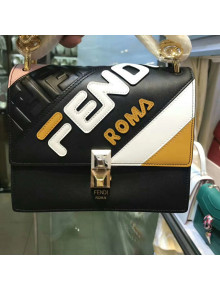 Fendi Kan I Mini Bag in Multicoloured Fendi Mania Inlays Calfskin 2018