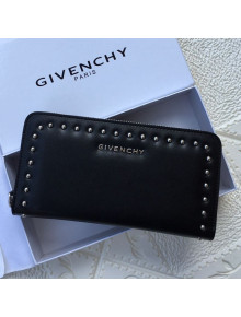 Givenchy Zip Long Wallet Black 2021 07