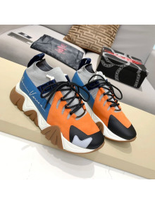 Versace Squalo Knit Sneakers Blue/Orange 08 2021