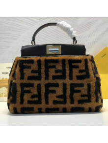 Fendi Peekaboo Mini Bag in FF Motif Sheepskin 2018