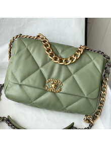 Chanel 19 Lambskin Large Flap Bag AS1161 Olive Green 2021 TOP