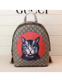 Gucci GG Supreme Cat Print  Backpack 495621 2018