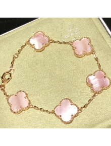 Van Cleef & Arpels Five-Clovers Bracelet Light Pink 2021