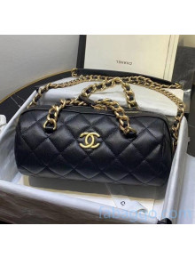 Chanel Grained Calfskin Bowling Bag AS1897 Black 2020