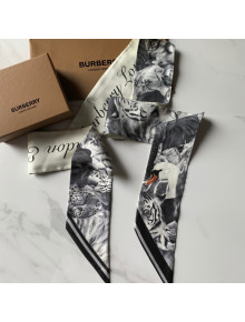 Burberry Tiger Silk Bandeau Scarf 8x180cm 2021