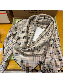 Burberry Check Silk Sqaure Scarf 90x90cm Beige 2021