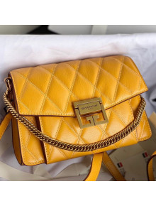 Givenchy Quilted lambskin Small GV3 Crossbody Bag Yellow 2021