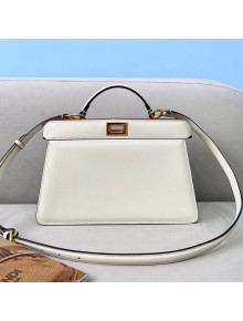 Fendi Peekaboo ISeeU East-West Bag in White Leather 2020