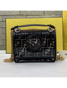 Fendi Kan I F Small Flap Bag Black/Transparent 2019