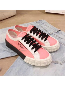 Prada Canvas Logo Side Low-top Sneakers Pink 2019