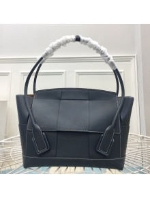 Bottega Veneta Arco Large Bag in Smooth Maxi Woven Calfskin Navy Blue 2019