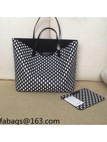 Givenchy Calfskin Tote Bag 34cm Black/White 8841 19