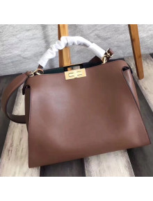 Fendi Calfskin Essential Peekaboo Bag  Caramel 2018