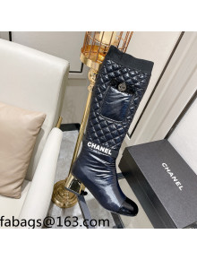 Chanel Mixed Fibers High Boots G38428 Black 2021 