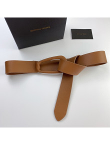 Bottega Veneta Calfskin Belt 4cm All Camel Brown 2021