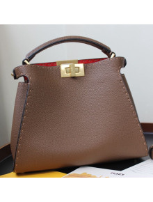 Fendi Peekaboo Iconic Essentially in Brown Cuoio Romano Leather 2020