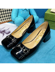 Gucci Patent Leather Pumps 2.5cm with Horsebit Black 2021