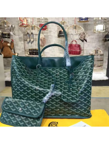 Goyard Reversible Calfskin Medium/Large Shopping Tote Green