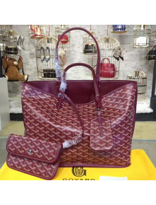 Goyard Reversible Calfskin Medium/Large Shopping Tote Burgundy