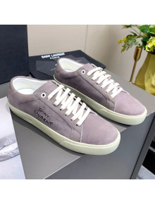 Saint Laurent Suede Sneakers Grey 2021 03