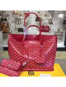 Goyard Reversible Calfskin Medium/Large Shopping Tote Red