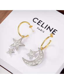 Celine Crystal Star Moon Earrings 2021 07