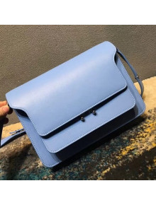 Marni Trunk Bag In Smooth Calfskin Ligtht Blue 2018