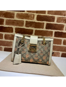 Gucci Padlock Small Berry GG Canvas Shoulder Bag 498156 Beige  2022