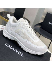 Chanel Tweed Sneakers G37122 White 01 2021 For Women and Men