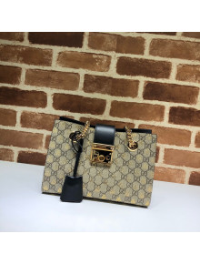 Gucci Padlock Small Bees GG Canvas Shoulder Bag 498156 Beige 2022