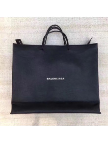 Balenciaga Calfskin North-South Large Shopping Bag Black 2017