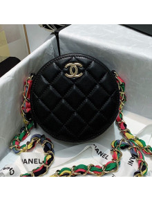 Chanel Lambskin Clutch with Scarf Entwined Chain AP2055 Black 2021