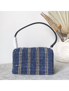 Alexander Wang Heiress Rhinestone Pouch Blue 2021