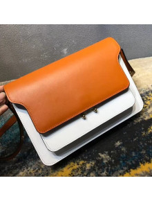 Marni Trunk Bag In Smooth Calfskin White/Orange 2018